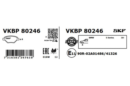 PASTILHAS TRAVÃO SKF VKBP80246