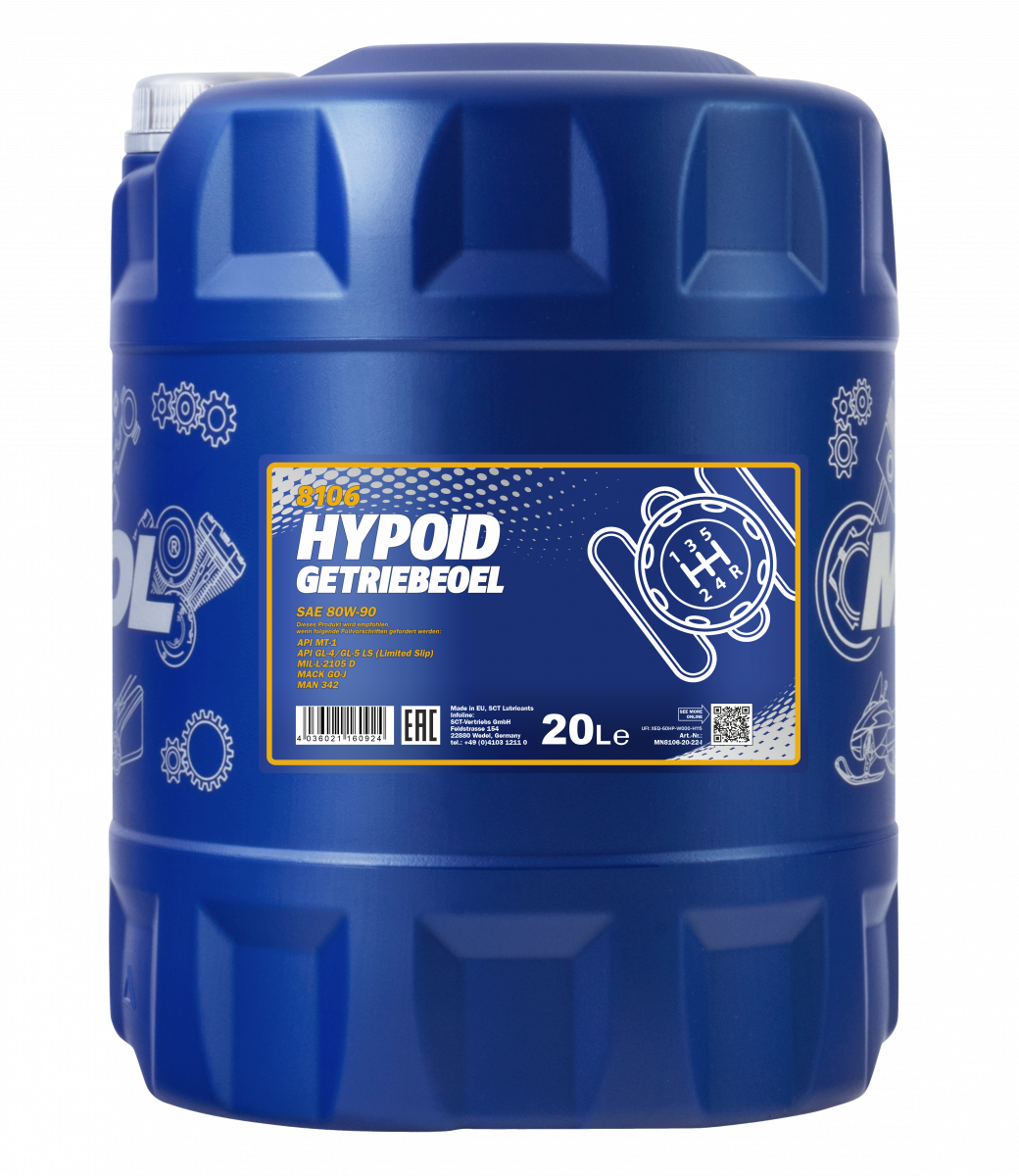 MANNOL 8106 Hypoid 80W-90 GL-4/GL-5 LS